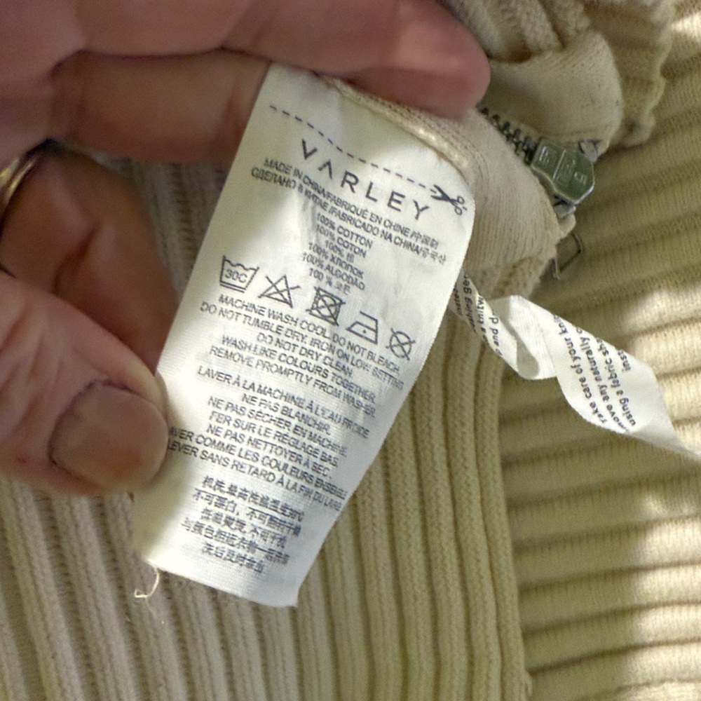 Varley Ribbed Pullover Top With Side Zippers Size… - image 5